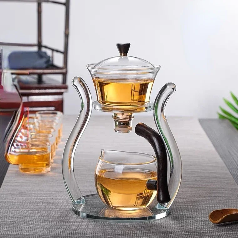 Glass Automatic Lazy Tea Set   - огляд і ціна Nettle Leaf Tea