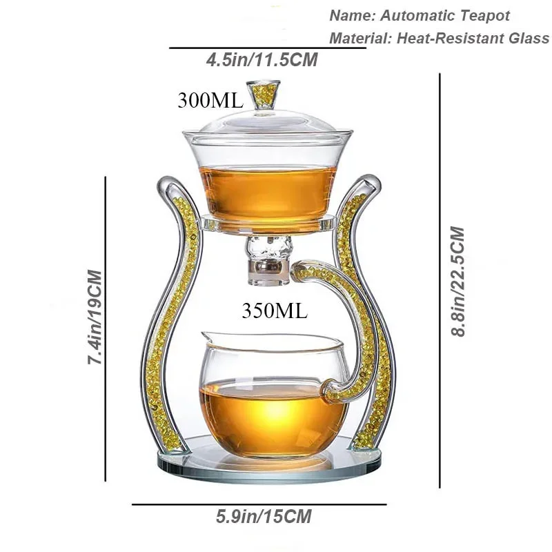 Glass Automatic Lazy Tea Set   - огляд і ціна Nettle Leaf Tea