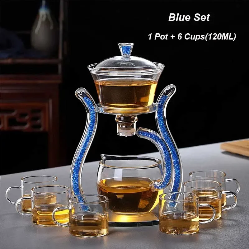 Glass Automatic Lazy Tea Set   - огляд і ціна Nettle Leaf Tea