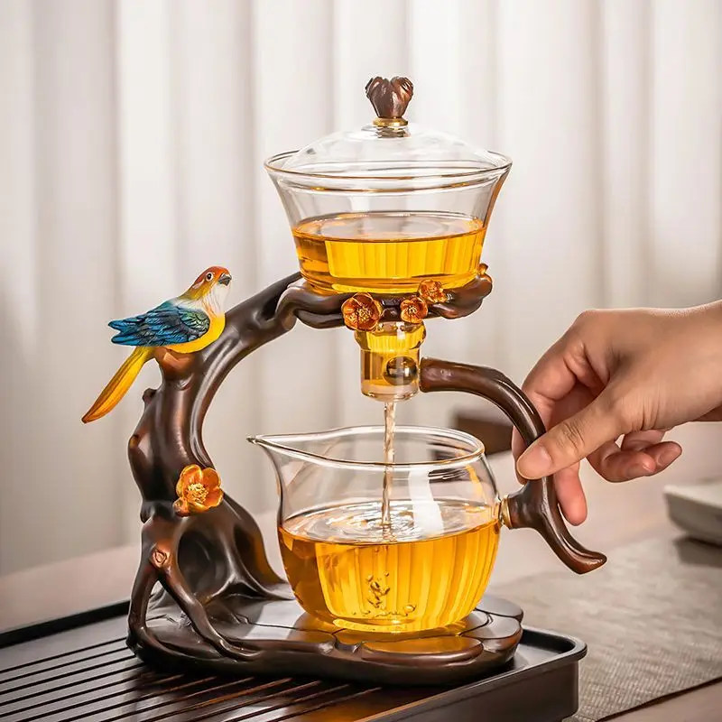 Glass Automatic Tea Set  Lazy  - огляд і ціна Nettle Leaf Tea