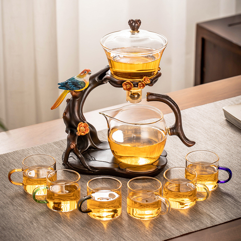 Glass Automatic Tea Set  Lazy  - огляд і ціна Nettle Leaf Tea