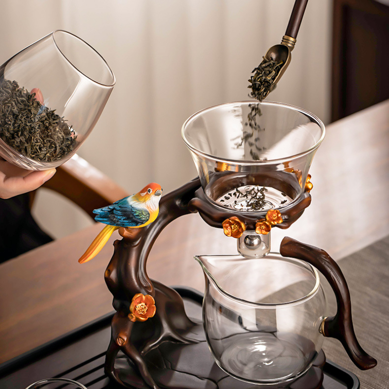 Glass Automatic Tea Set  Lazy  - огляд і ціна Nettle Leaf Tea